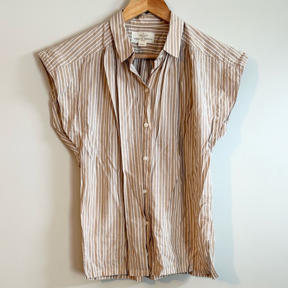 Trovata Striped Button Down Shirt